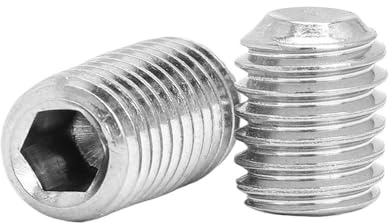 10 Stück DIN 916 Innensechskant-Gewindestifte mit Kegelspitze, Edelstahl, M1,6, M2,5, M3, M4, M5, M6, M8, M10, kopflose Sechskant-Gewindestifte(5mm x10pcs,M1.6)