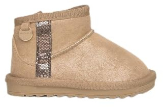 Mayoral Stivaletti Primi Passi per Bambina, Beige velour, con Dettaglio Snake Print, Caldi e Confortevoli (Bambini, Sistema Taglie Calzature EU, Bimbo (0-5 anni), Numero, Media, 22)