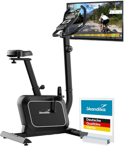 Skandika Heimtrainer Fahrrad Bragi/Cykling P6-H | Fitnessgeräte für zuhause, Fahrradergometer mit Magnetbremssystem, einstellbare Widerstandsstufen | Indoor Bike, Hometrainer, Fitness, Sport