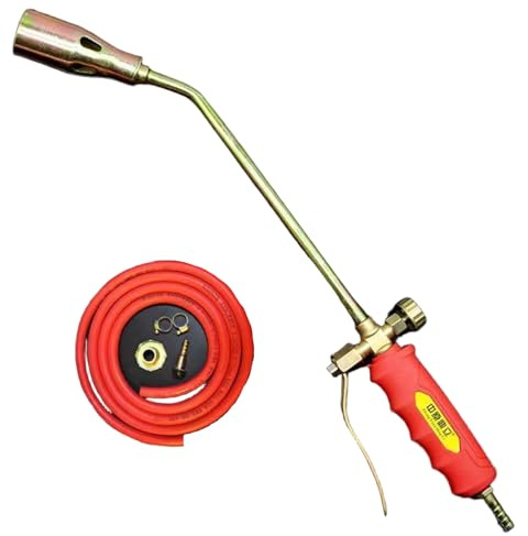 Brûleur de mauvaises herbes, torche portable au propane Biswitch avec tuyau de 2 m et poignée antidérapante pour jardin, bois, glace, neige, route