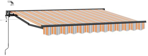 vidaXL Elektrische ausziehbare Markise 3 x 2,5 m, Garten Schattenlösungen, modernes Freiluftzelt, ausziehbares Markisen, elektrische Sonnenschutz, Verstellbarer Schirm