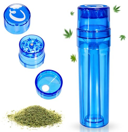 Drehmaschine Konisch,Drehmaschine Joint mit Grinder Roller und Aufbewahrung | Manuelle Zigarettenstopfmaschine, Kräutermühle & Tabak Zubehör, Handlicher Wickler, Blau