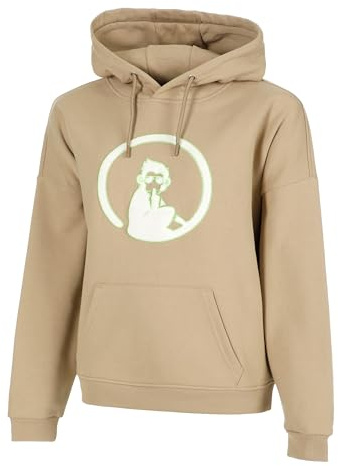 Quiet Please Oversize Embroided Hoody Damen beige