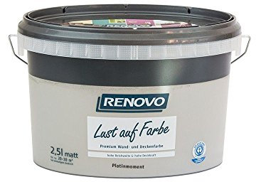 Trendfarbe Platinmoment 2,5 L Renovo Lust auf Farbe - Wandfarbe Deckenfarbe