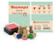 Stemplino Stempelset Wimpel-Mix - 8 Ministempel aus Holz plus Stempelkissen, Mini Stempel Set Mix Wimpel Flaggen Girlande Party-Deko stempeln