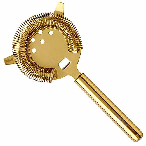Urban Bar Hawthorne Cocktail Strainer with Spring, Gold Finish 20cm Model UB23G