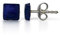 Elegante Lapislazuli Ohrstecker aus 925 Silber im Quadrat, 4mm x 4mm, Natürlicher Edelstein