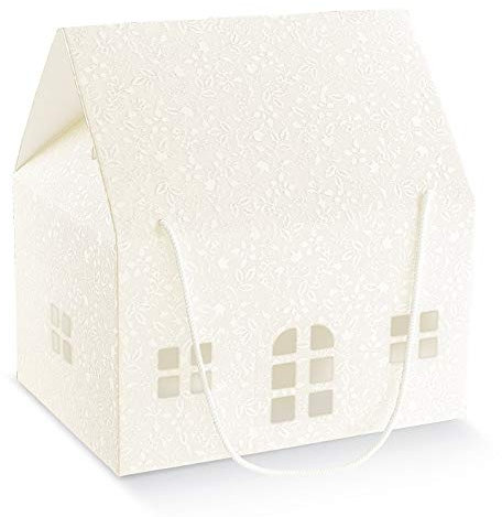 Formoso Scatola Per Buste matrimonio Casetta HARMONY Bianco 33x25x19 cm art 17665