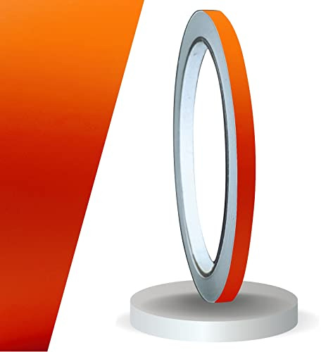 siviwonder Zierstreifen selbstklebend Folie Orange Matt matt 5 mm x 10 m Rolle Dekorband Auto Motorrad Boot Fahrrad Wohnwagen Helm Pinstripe Klebeband für Konturmarkierung Linien Dekoration Zierlinie