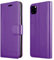 iCatchy For iPhone 11 Case Shockproof Leather Wallet Book Flip with Card Slots Kickstand Magnetic Closure Cover for iPhone 11 (6.1) Phone Case (Purple)