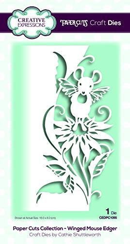 Stanzform mit Flügel-Maus-Motiv, Metall, 16 x 8 cm