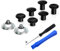 eXtremeRate ThumbsGear Joysticks Ajustable para ps4 5 Mando Joystick Ergonómico Intercambiable con Grip Convexo y Cóncavo de 3 Alturas Thumbsticks para ps4 Pro/Slim para ps5 Control-Plata Mate&Negro