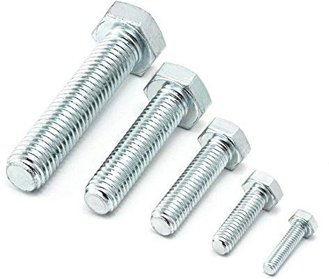 25 Stück Sechskantschrauben DIN 933 M3 x 8 mm verzinkt 8.8 Maschinen Gewinde Schraube ISO 4017