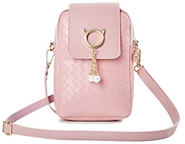 Small Crossbody Phone Bag Mini Shoulder Handbag for Women Girls PU Leather Cellphone Crossover Pouch for Travel