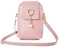 Small Crossbody Phone Bag Mini Shoulder Handbag for Women Girls PU Leather Cellphone Crossover Pouch for Travel