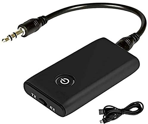 Bluetooth Adapter 2 in 1, Bluetooth Adapter Audio 5.3 Transmitter Empfänger mit 3,5mm Audio Kabe für TV/PC/Stereoanlage/ MP3/ MP4,2 in 1 Wireless Sender Empfänger