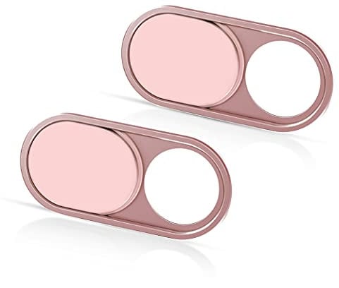 CloudValley Metall Webcam Abdeckung, 0.6mm Ultra-Dünn Metall Slider Kamera Cover Zubehör für Laptop, MacBook Pro*, MacBook Air, iPad Air, Handy, Tablet, Mac, PC, 2 Rosa