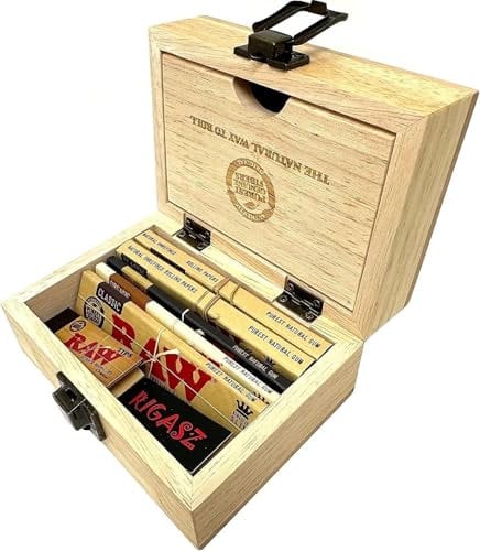 Reds Global Rigasz Tips Small Wooden Box with Ks Papers and Filters