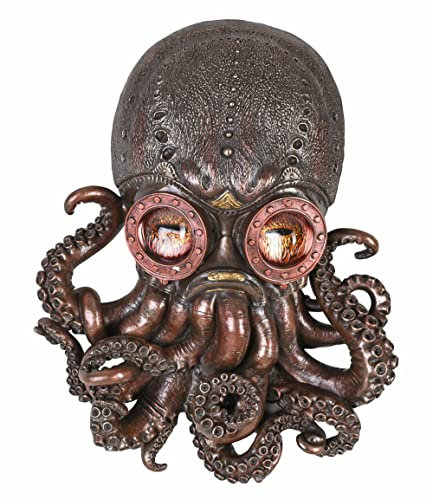 Steampunk Octopus Krake Wandkopf Wanddeko Tintenfisch Kopf Wandfigur wu76559a4 Palazzo Exklusiv