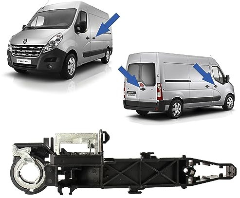 Mécanisme de poignée de porte compatible pour Master 3, Movano B et Nissan NV400 (à partir de 2010) avant droite ou porte latérale coulissante gauche ou porte battante arrière | 806064162R