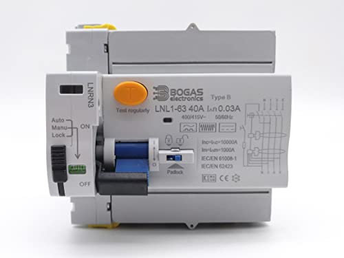 Interruptor Diferencial 40A de Clase Curva Type B Rearmable Autorearmable (4P 30mA)