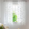 SPORTARC Voile Gardinen Vorhang halbtransparent mit Ösen in Leinenoptik Stores Gardinen Schals für Wohnzimmer Schlafzimmer Kinderzimmer, Mond und die Sterne, 1 x 1,3 m, 1er Set