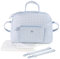 Pasito a Pasito. Bolsa para Carrito de Bebé Together. Bolsa Organizadora, Práctica, Elegante y de Gran Tamaño. Bolso de Maternidad Fabricado en Polipiel. Color Azul/Blanco