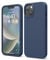 elago Liquid Silicone Case Kompatibel mit iPhone 14 Hülle (6.1), Hochwertiges Silikon, Ganzkörperschutz - 4 Schichten stoßfeste Handyhülle, kratzfestes weiches Mikrofaserfutter (Dunkelblau)