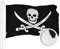 G128 Piraten-Flagge Jolly Roger Schwerter, 50,8 x 76,2 cm, ToughWeave-Serie, besticktes 300D-Polyester, Flagge, besticktes Design, für drinnen und draußen, Messingösen