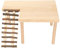 Plataforma de Jaula de hámster con Patas, Plataforma de Actividad de Juego de hámster de Madera Natural con Escalera para hámster Gerbil Chinchilla