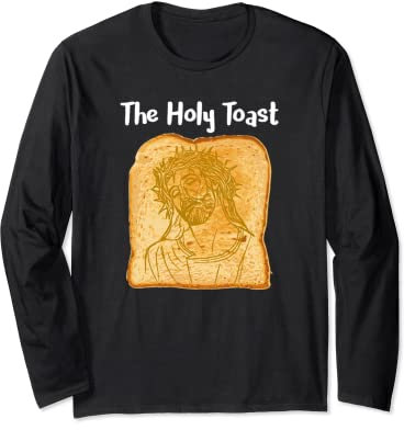 Der Heilige Toast Jesus Brotscheibe Langarmshirt