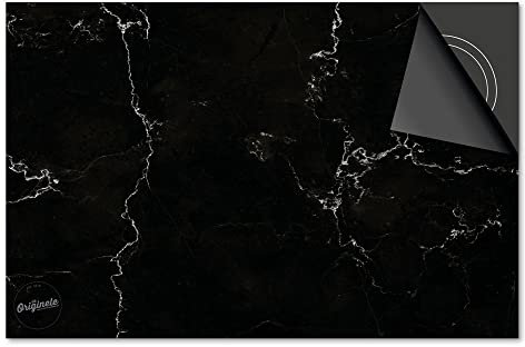 Induktionsschutz von Dietrix® - SCHUTZMATTE Marmor Schwarz Motiv 60 x 52cm mit Stil für INDUKTIONSKOCHFELD/Induktionsherd, CERANFELD/Ceranherd und Herdabdeckplatte mit Druck/Motiv