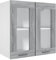 Tidyard Hängeschrank Küchenschrank Aufbewahrungsschrank Einbauküche Küchenzeile Küchenmöbel Oberschrank Küche Schrank,Mit 2 Türen und 1 Regalböden, Glas Grau Sonoma 60x31x60 cm Holzwerkstoff