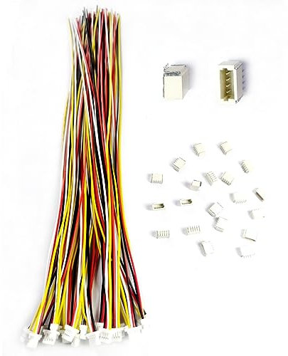 BOJOUL for 20 Sets JST SH 1.0mm 4 Pin Male Connector and 28AWG Female Connector Plug with Wire Cable 20cm