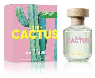 Benetton, Forever Green Her from United Dreams, Eau de Toilette para Mujer, Larga duración, Fragancia fresca, femenina y casual, Notas florales y cítricas, Optimo para uso diario, 80 ml