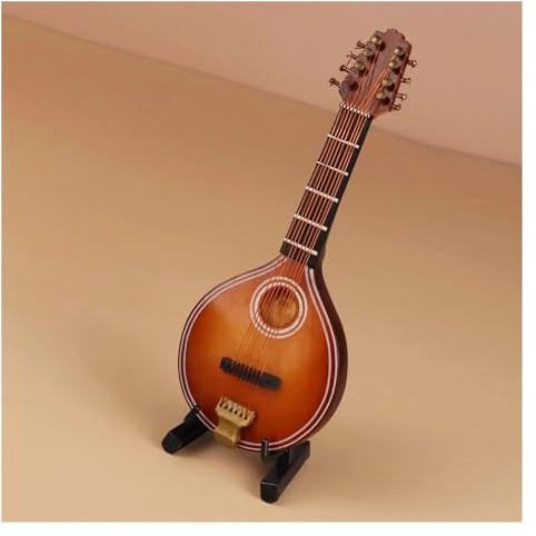 musical instrument model ornaments Miniature Mandolin Mini Mandolin Musical Instrument Model Collection Decorative Ornaments Display (Color : 01)