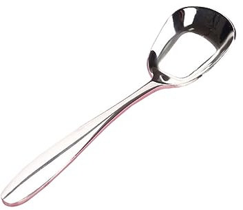 PRETYZOOM Cuillère À Soupe À Fond Plat En Acier Inoxydable 304 Grande Cuillère À Soupe De Forme Carrée Poignée Confortable Passe Au Lave-vaisselle Pour Banquet
