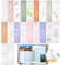 JSRQT 20 Stück Papier Lesezeichen Natur, Vintage Style 3D Blumenmuster Lesezeichen Set für Leseliebhaber, Einfache Farbe Book Marks Lesezeichen Zubehör für Studenten Lehrer Büro Lesezubehör