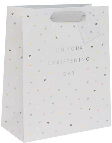 Glick Luxus Große Geschenktüte Taufe für Kinder Unisex 260 x 315 x 135 mm Mehrfarbig