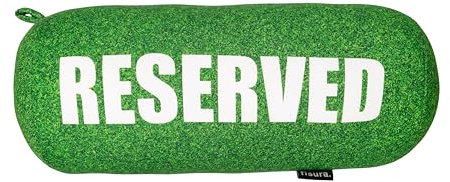 FISURA Strandkissen Reserved, zylinderförmiges Kissen 29 x 12 cm, grünes Poolkissen, Reisekissen, Campingkissen aus Polyester.