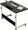 Atwnjkp Höhenverstellbarer Betttisch, mobiler Computertisch, Sitz-Steh-Schreibtisch mit Rollen, tragbares Tablett, Schlafzimmer, Arbeitstisch für kleine Räume (32 x 24, SCHWARZ).