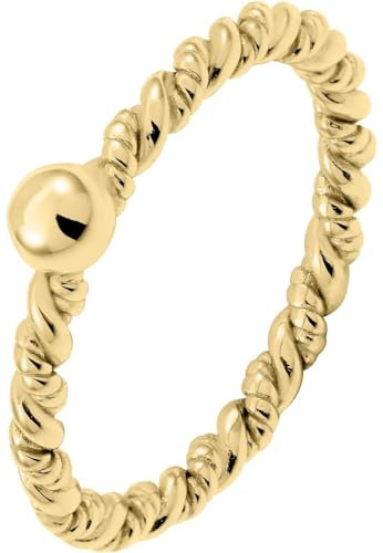 CHRIST Damen-Ring 925er Silber, recycelt 52, Gold 32027315