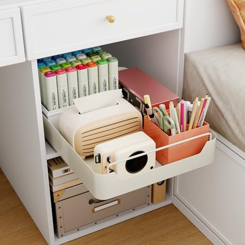 Giklux Cajones Extraibles Deslizantes Cocina, 40 * 42 CM Cajon Telescopico Adhesivo, Cajon Bandeja Extraible Mueble, Gaveta Deslizante para Cocina, Organizador de Cocina