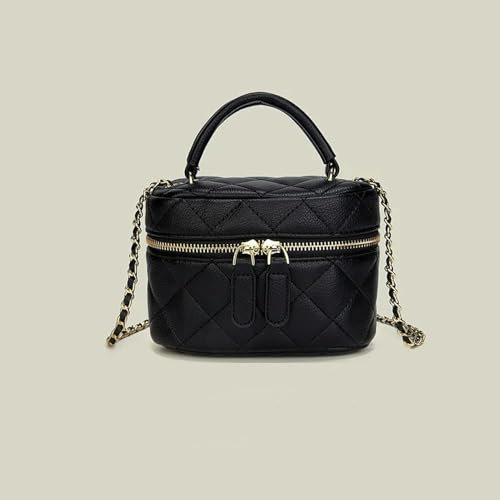 HSHTTKL Karierte Handtasche mit Kette, Umhängetasche, modische Mini-Umhängetasche für Damen, Mehrzweck-Eimertasche