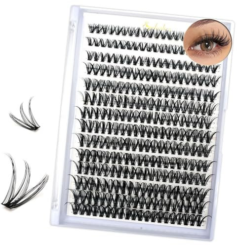 iCovalescent 280 PCS Kit Extension Cils Individuel, Kit Faux Cils Naturel 30D+40D Cluster Extensions de Cils Individuels Bouquet Effet 3D Cluster Eye Lashes