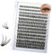 iCovalescent 280 PCS Kit Extension Cils Individuel, Kit Faux Cils Naturel 30D+40D Cluster Extensions de Cils Individuels Bouquet Effet 3D Cluster Eye Lashes