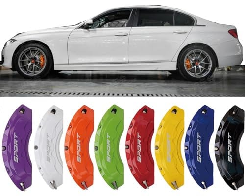 4pc Brake Caliper Covers Compatible Front Rear for BMW 3 SERIES Accessories (Red)