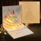 LUZOON 3D Geburtstagskarte, Geburtstagskarte mit leichter und aufnehmbarer Musik, 3D Pop Up Geburtstagskarte auf Geburtstagsgeschenk für Eltern Liebhaber und Kinder (Golden)
