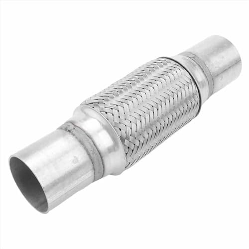 SQWDWEGF Auspuffblenden Auspuff Flexrohr Aus Edelstahl Doppelt Geflochten 2 X 6 Zoll Mit Enden 10 Zoll Lang Flexibles Verbindungsrohr Für Autoauspuff Auspuff Endrohr