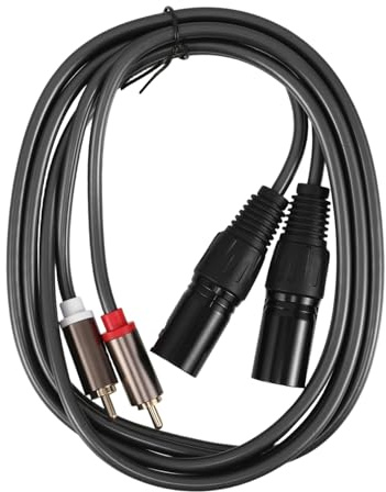 JEWEDECO Male Audio Cable Balanced Xlr to Rca Sound Transmission for Mixers Amplifiers Microphones Versatile Audio Cable